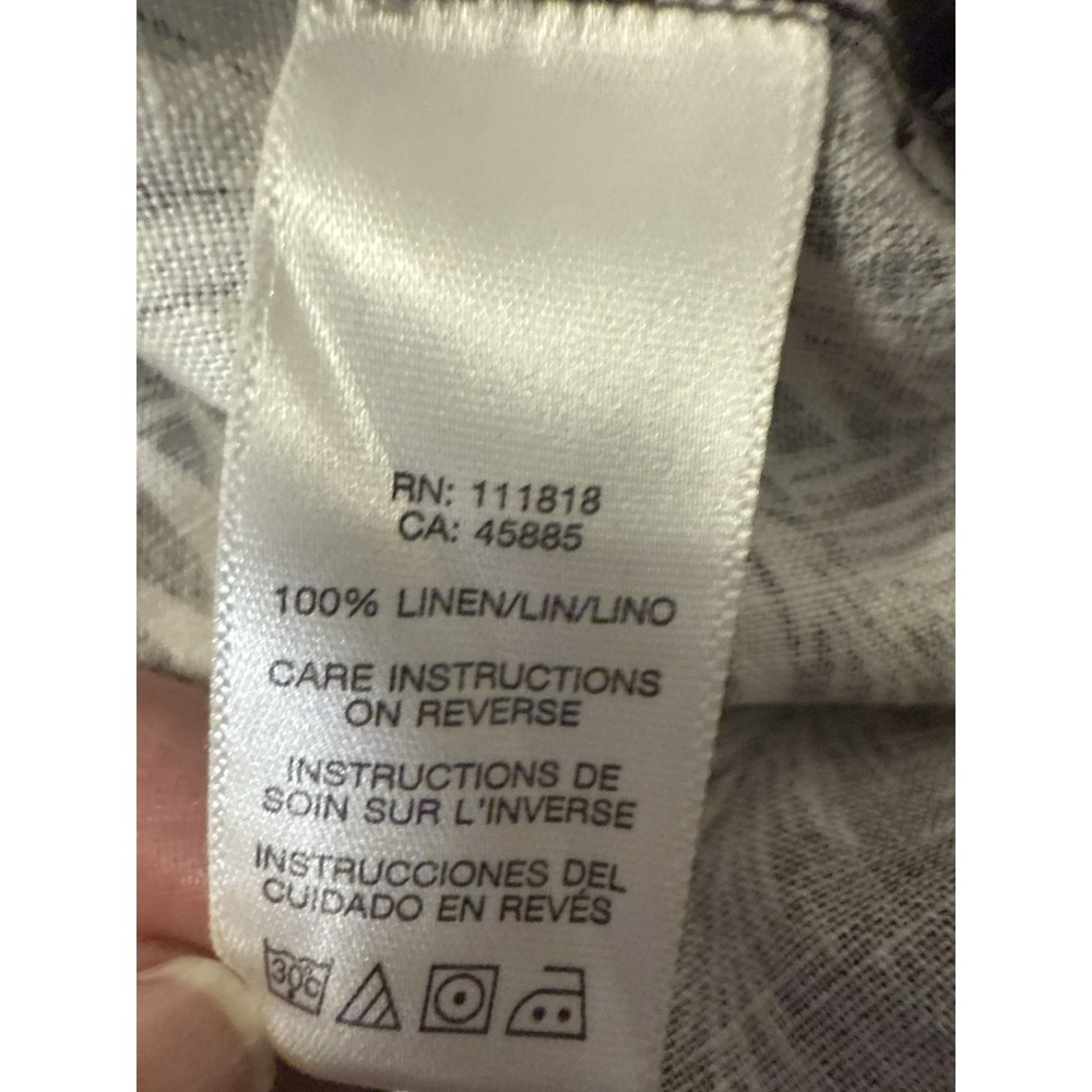 Michael Kors Brown White‎ Linen Palm Shirt - Picture 8 of 8